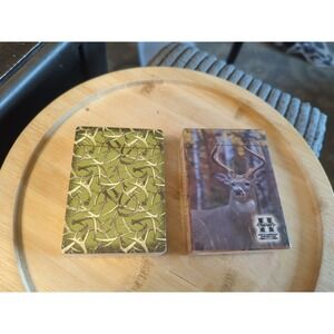 2 WHITETAIL DEER CAMO MOSSY OAK PLAYING CARDS RIVERS EDGE NEW SEALED